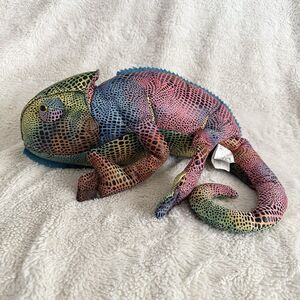 Fiesta Colorful Rainbow Chameleon Iguana Lizard 13” Plush Toy Stuffed Animal